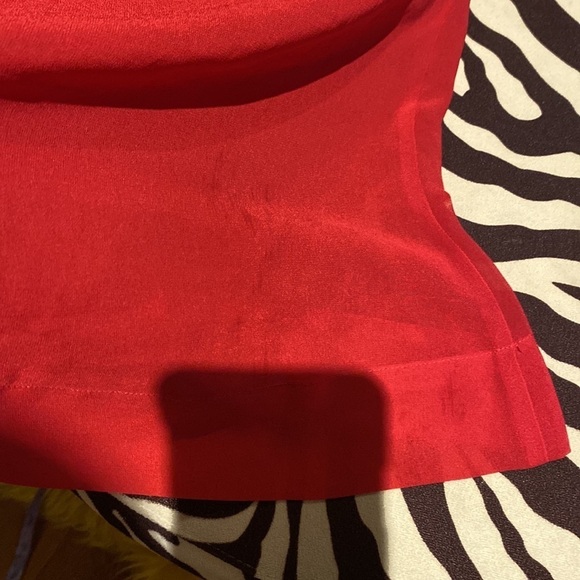 Banana Republic fushia double  layered ruffle trim blouse Sz M - Picture 14 of 16